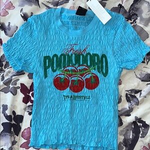 Pomodoro Fresh Smocked Baby Tee - M